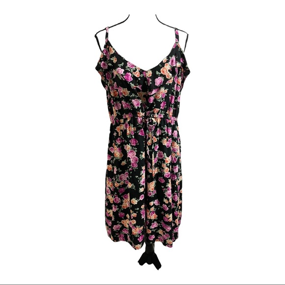 Torrid floral v-neck adjustable straps dress drawstring waist size 3 plus - Picture 5 of 12
